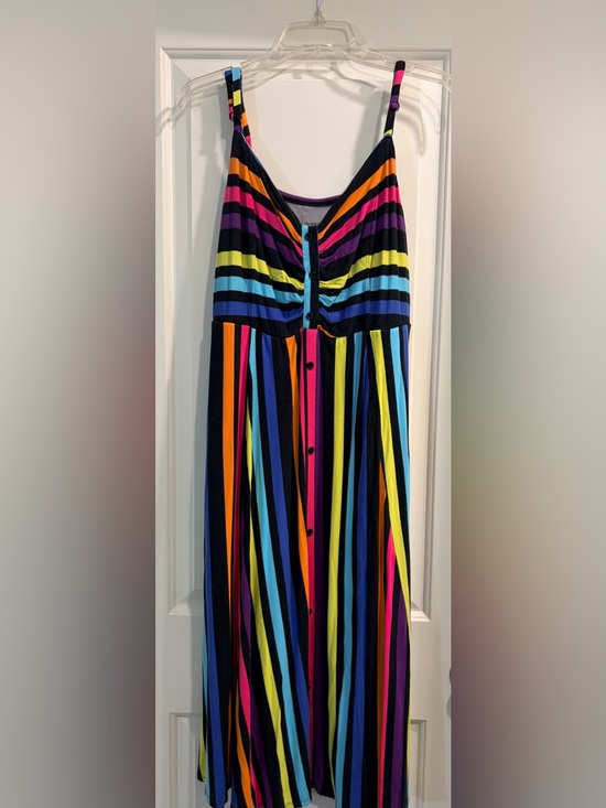 torrid Dresses & Skirts - Striped Multicolor Button-Front Midi Dress